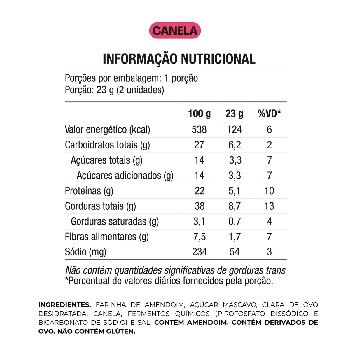 Croquinole de Amendoim com Canela, 23g